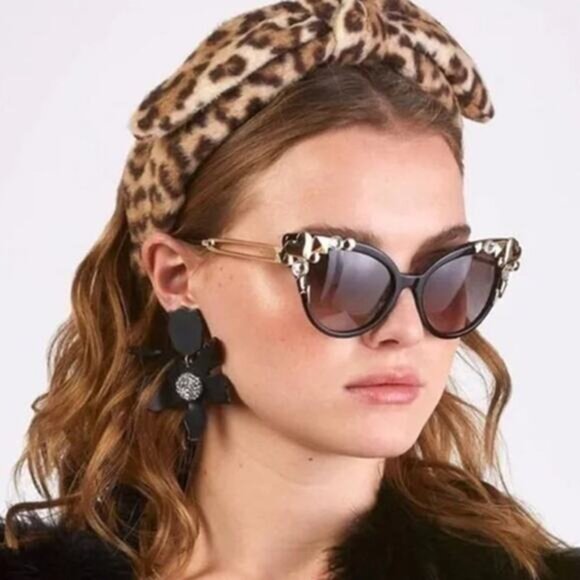 NEW Lele Sadoughi Veronica Fleece Knotted Bow Headband Women's One Size - Picture 1 of 9
